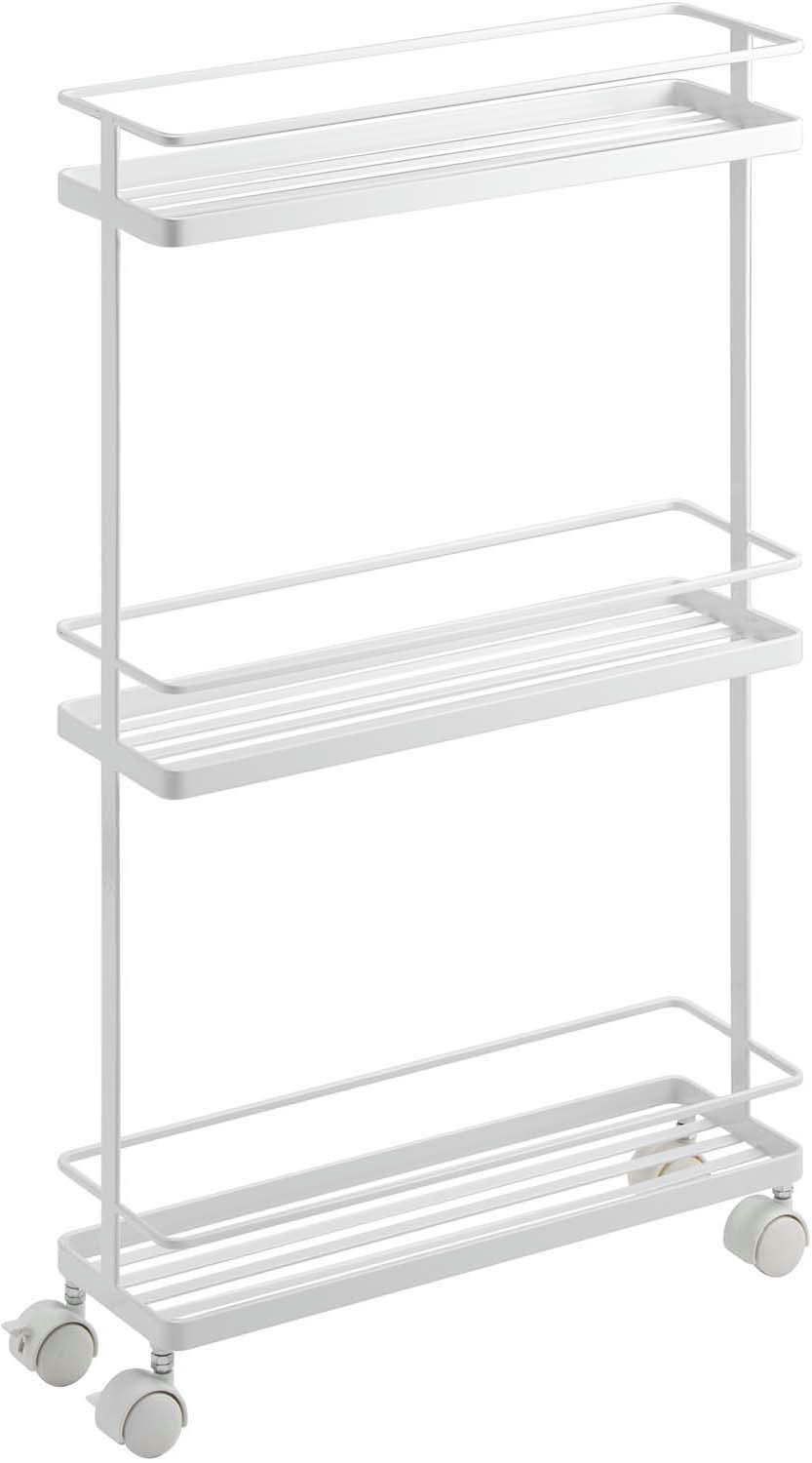 - Desserte de cuisine sur roulettes slim blanc