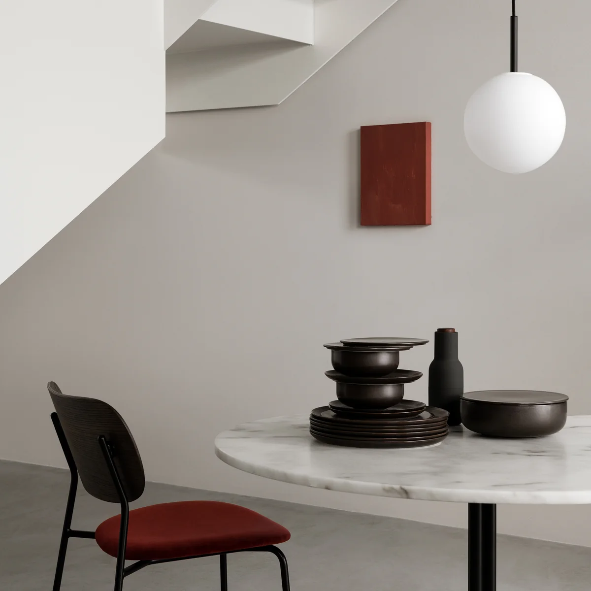 Audo - New Norm Teller / Deckel Ø 21.5 cm, dark glazed