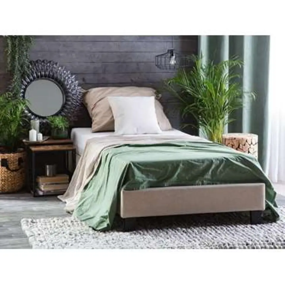 ROANNE - Kinderbed - Beige - 90 x 200 cm - Polyester