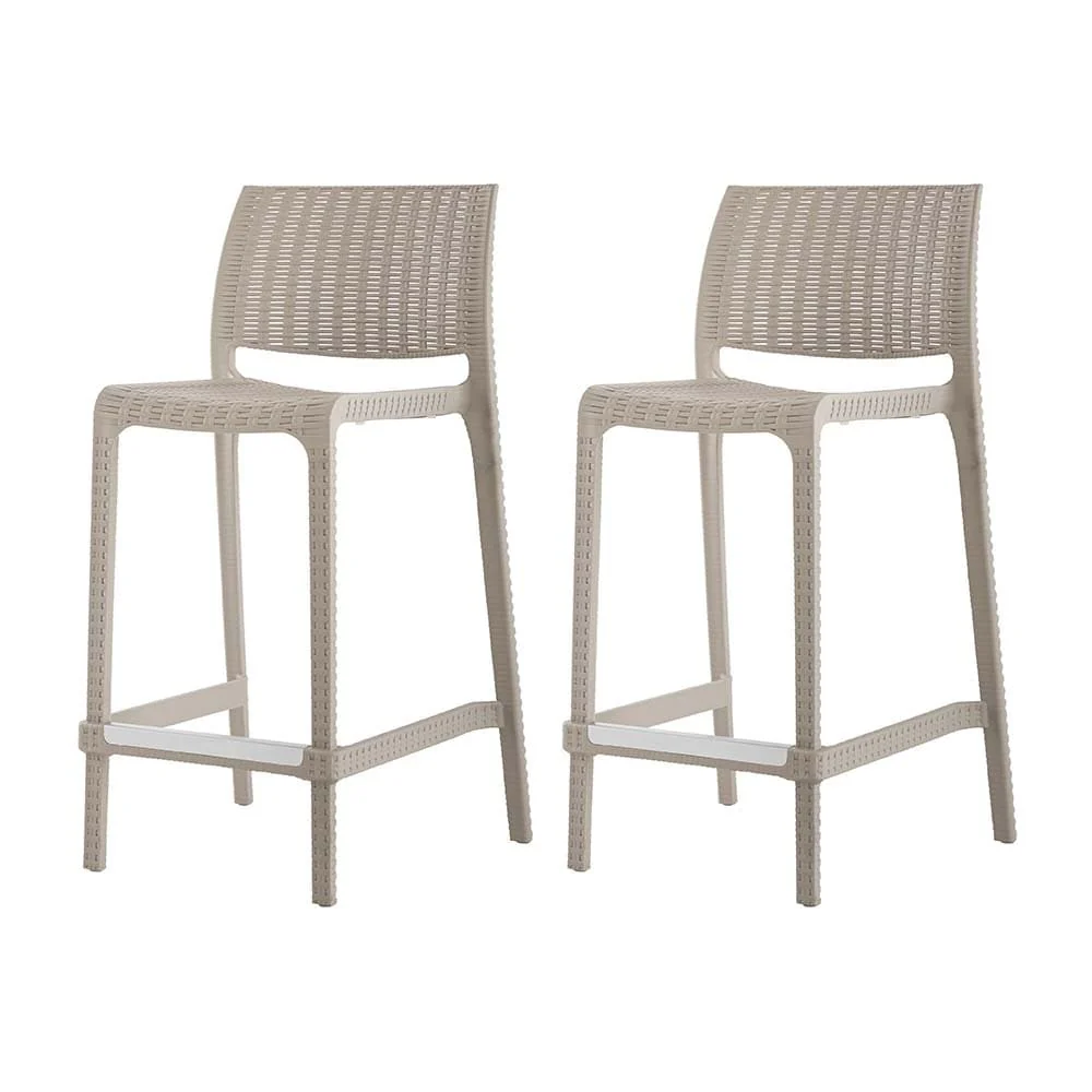 Rue Resin Stackable Counter Stools, Set of 2