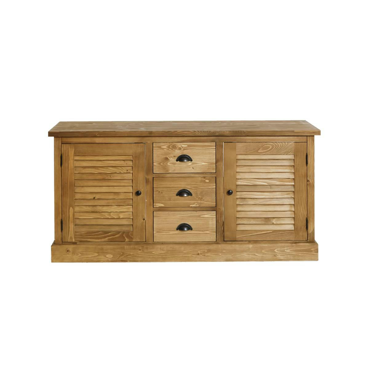 MANEL - Meuble sous vasque en bois marron 150 cm