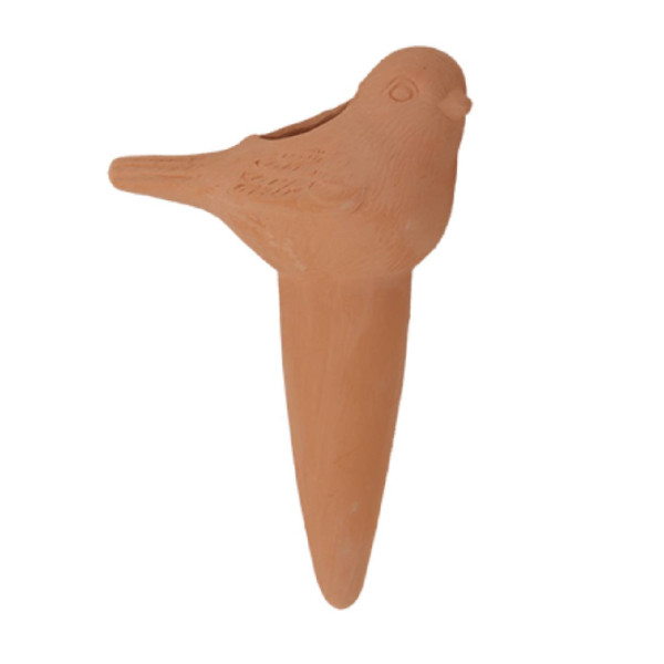 Ptaszek nawadniający ceramiczny pomarańczowy 16,5 cm ozdobny