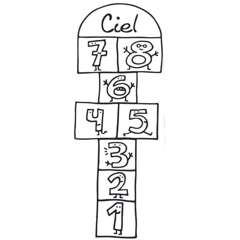 - Sticker marelle à poser au sol