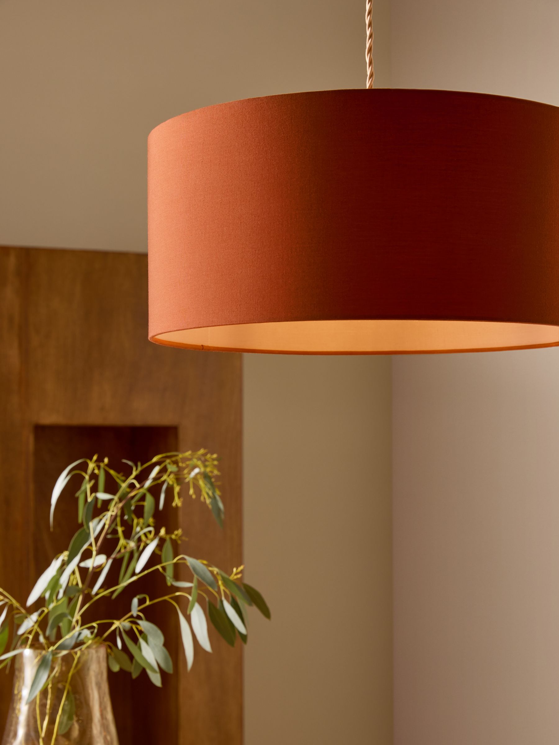 Oro Easy Fit Drum Shade in Orange/Pink