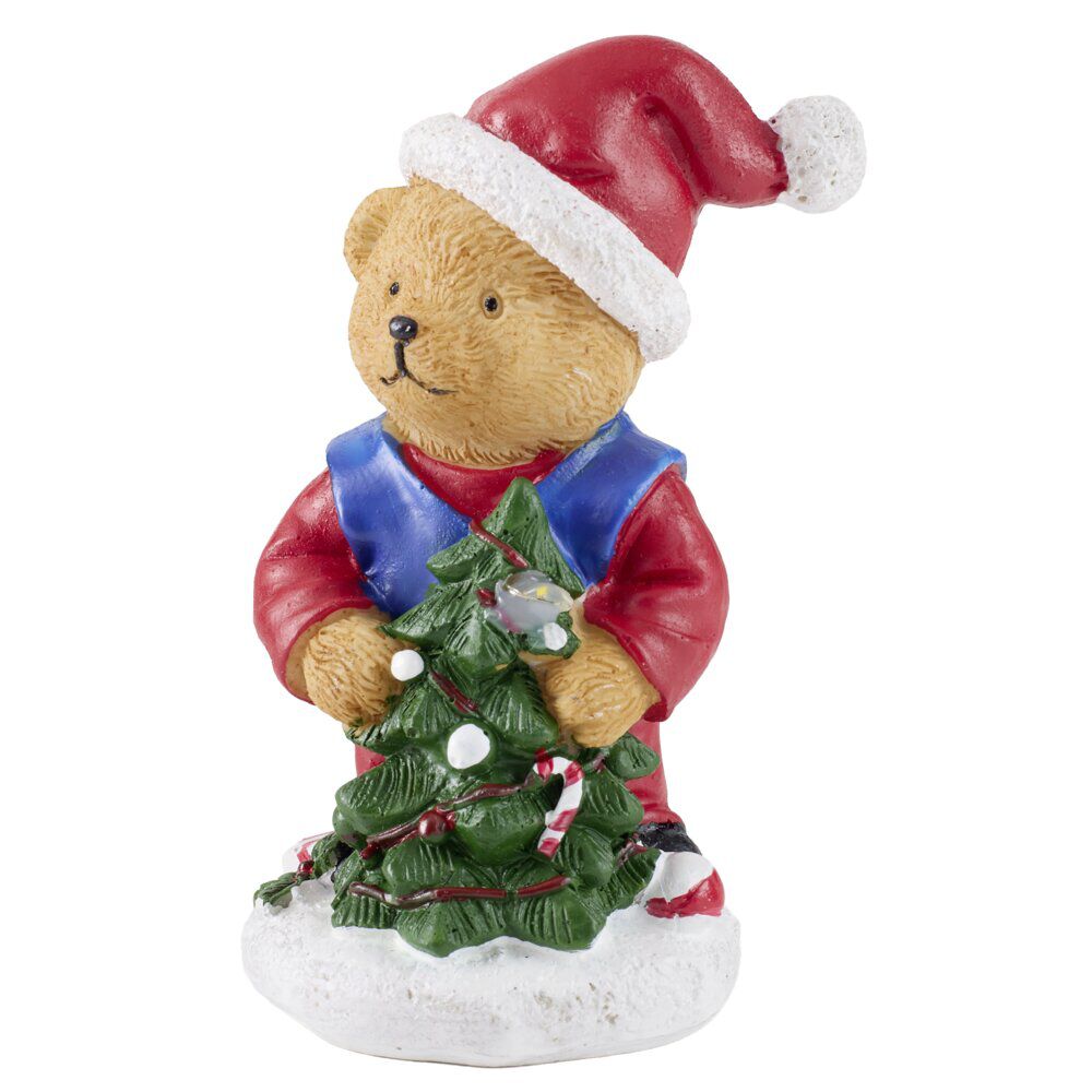 Ours décoratif No&euml;l lumineux LED H10cm (2 modèles)