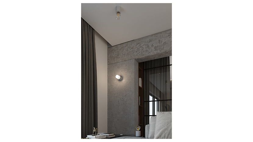 Lampa natynkowa Salgado betonowa szara