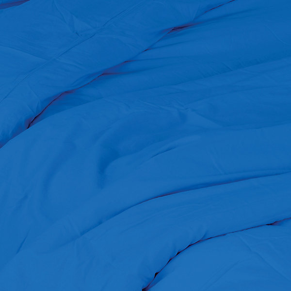 Housse de couette unie en coton Lavé (260x240 cm - Bleu Encre)