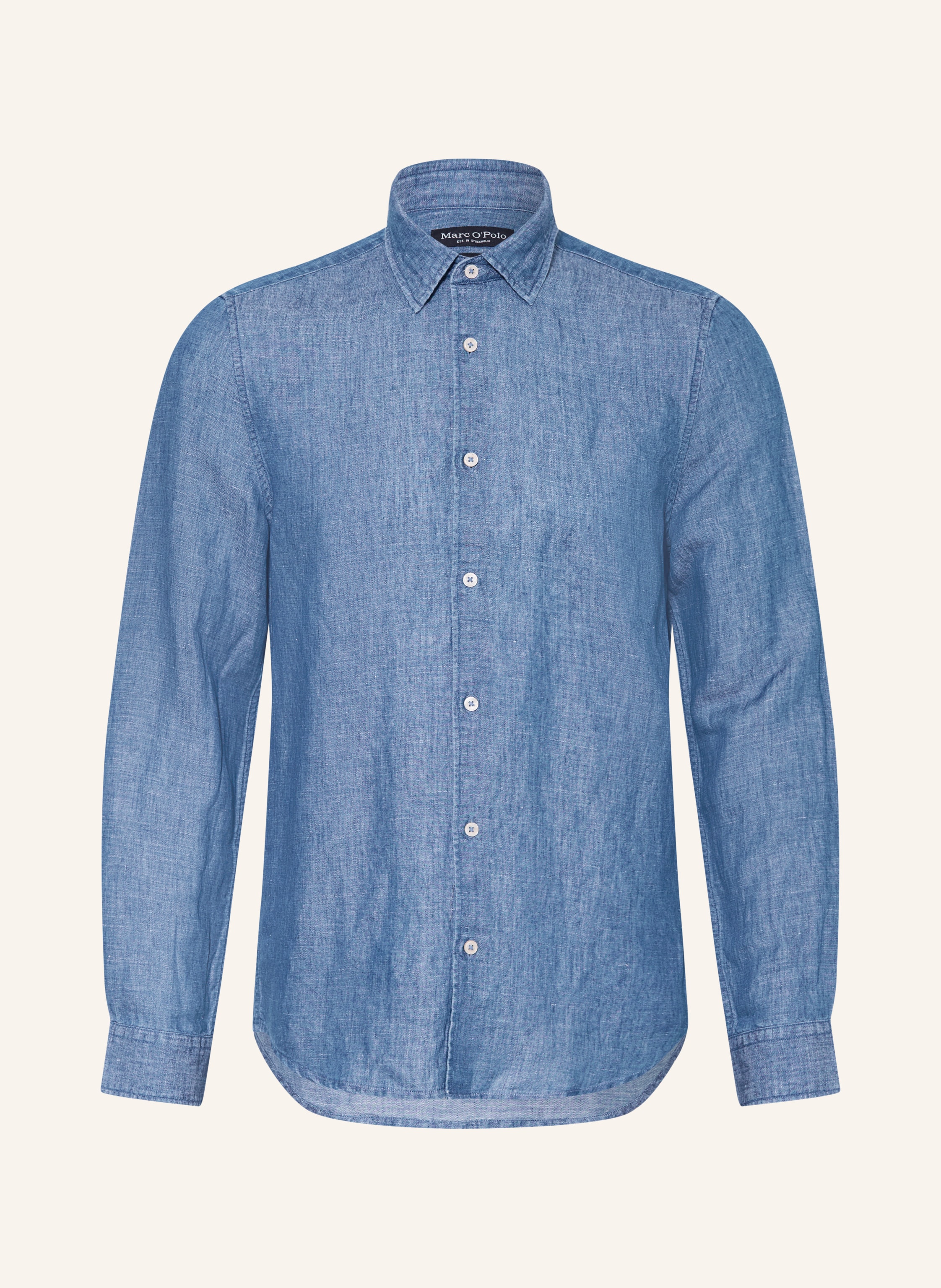 Marc O'Polo Hemd Shaped Fit mit Leinen