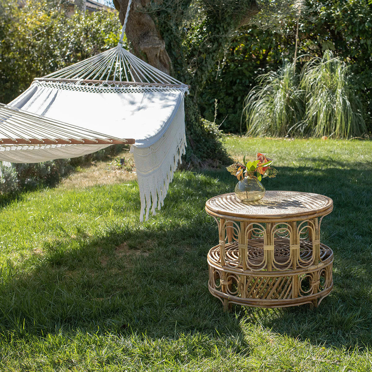 MOKA - Table basse ronde en rotin