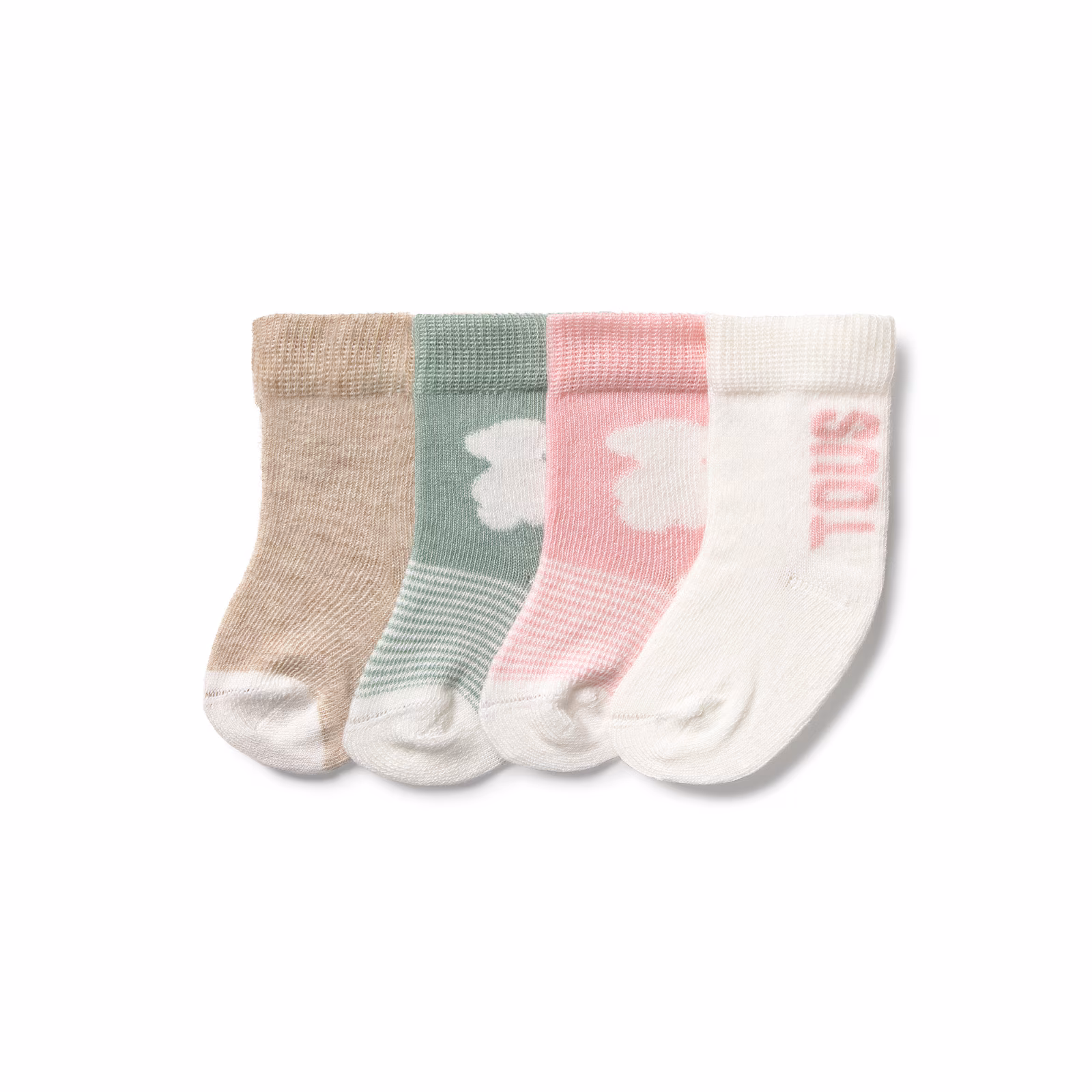 Pack de 4 pares de calcetines de bebé SSocks rosa