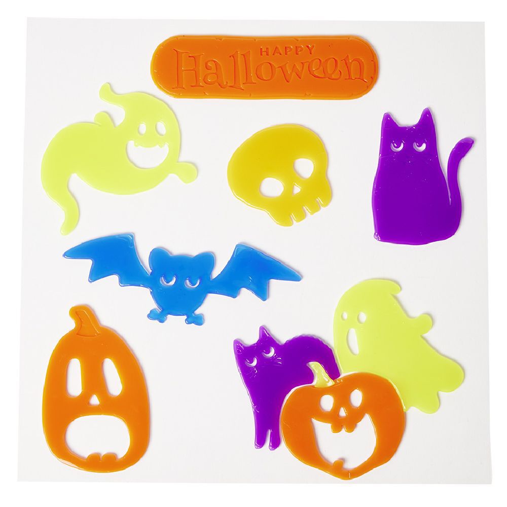 Sticker gel Halloween pour fenêtre x9