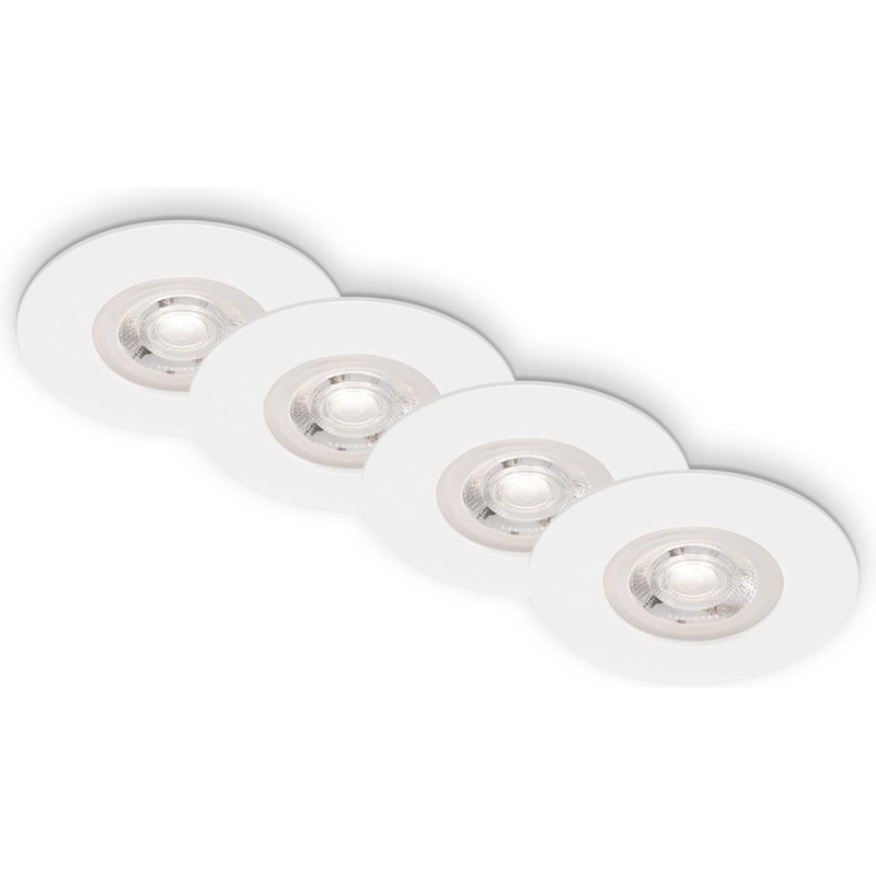 Spot encastrable LED blanc IP44 480 lm 4,9 W 4 pièces BRILONER