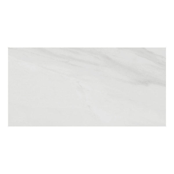 Faïence murale effet marbre blanc brillant L.60 x l.30 cm x ép.7 mm, Celena