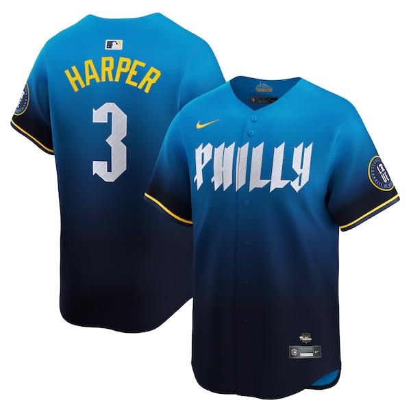 Bryce Harper Philadelphia Phillies Nike City Connect Limited Jersey - Blue