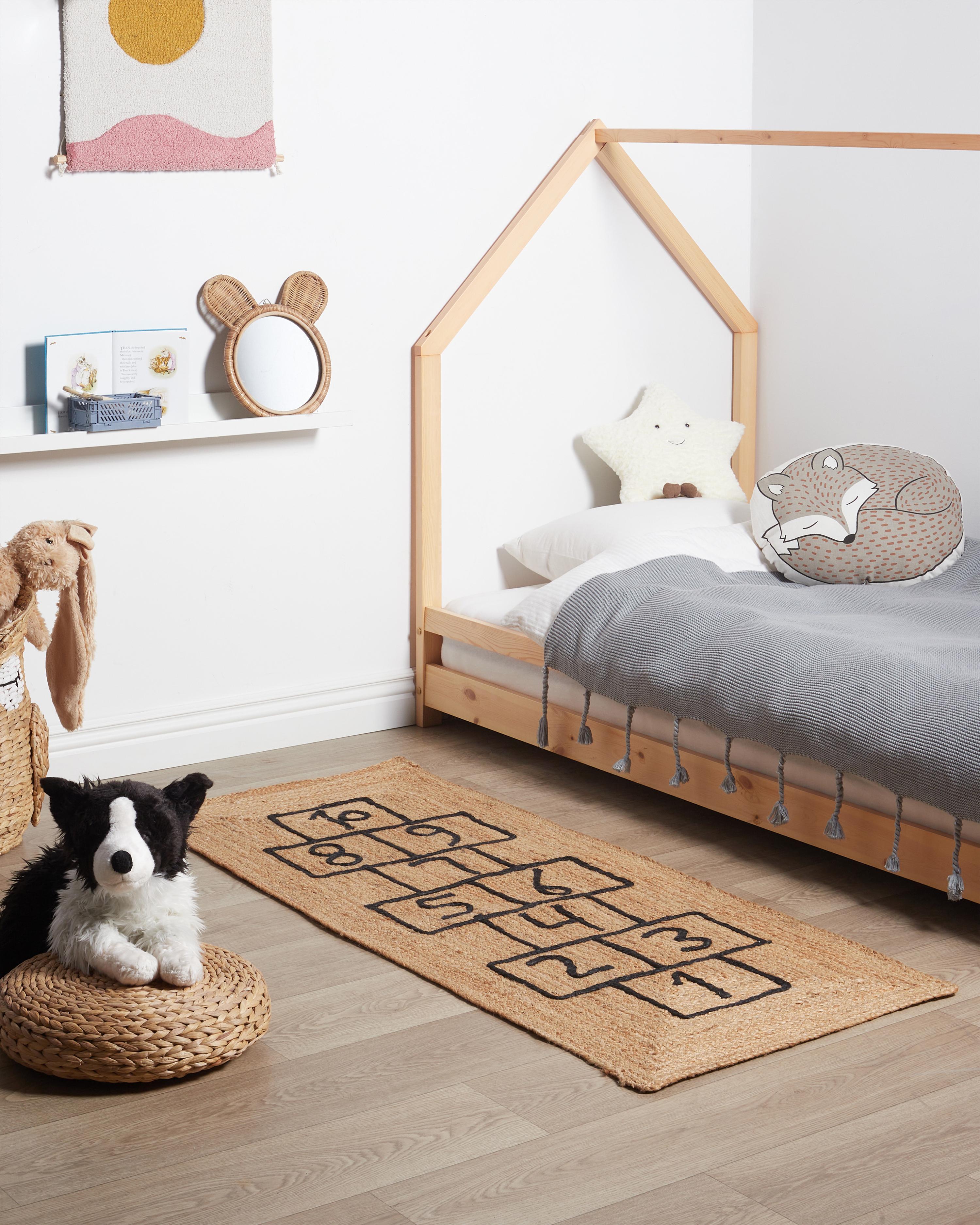 Kids Rug TAVASA Natural 150 x 60 cm Jute
