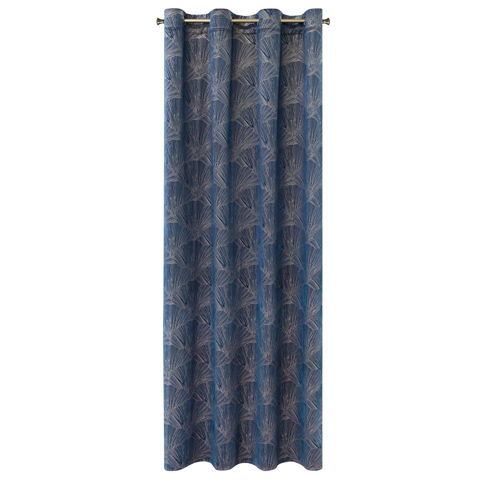 Zasłona Welwetowa Na Przelotkach Pierre Cardin GOJA 140x250 Granatowa