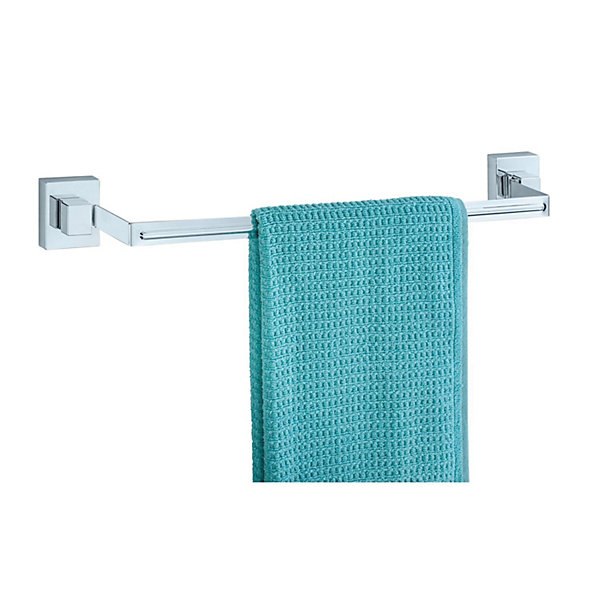 Barre porte-serviettes Quadro en acier inox brillant
