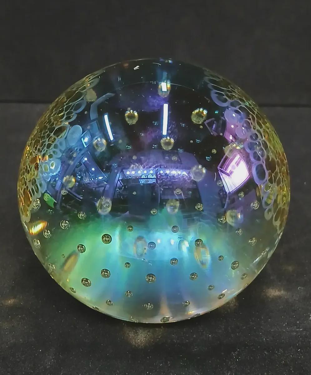Glass Eye Studio Art Glass Paperweight (7cm) – Signed GES 94