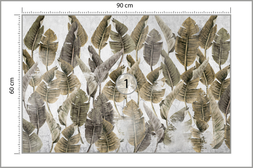 Fototapeta Do Salonu Kolorowe Liście Na Betonie 90x60cm