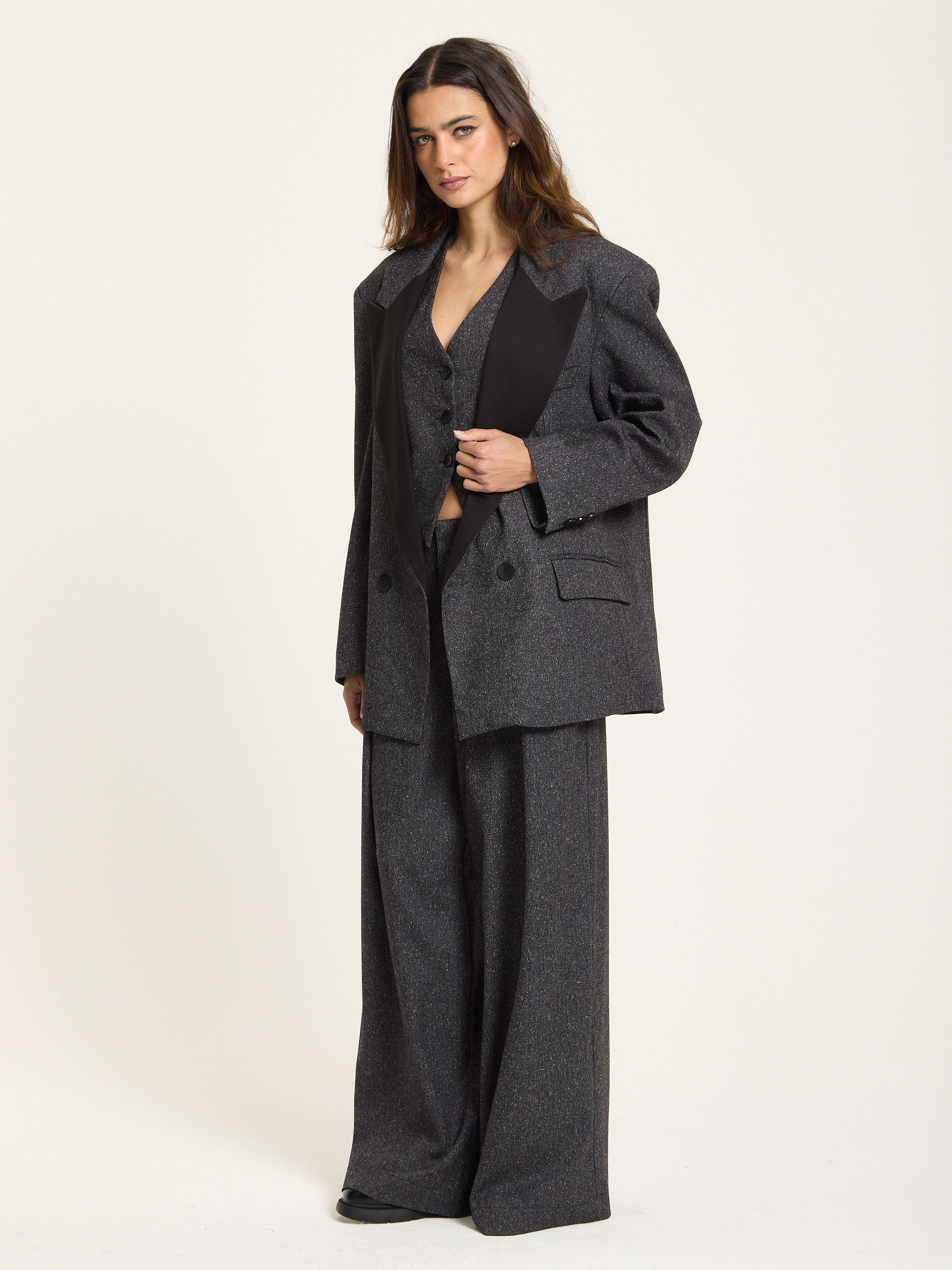House of Holland Charcoal Grey Oversized Jacket
