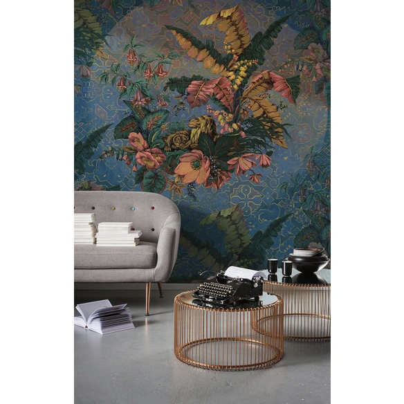 Vliestapete »Orient Bleu«, Breite 200 cm, seidenmatt