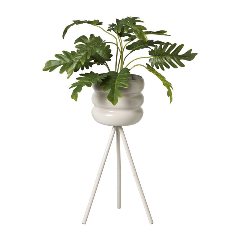 Bloempot bubbles op voet klein - beige - &Oslash;20x40 cm