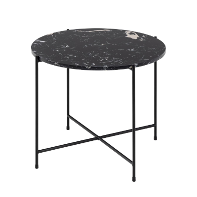 Rebellenclub Bijzettafel Romo - Ø52 cm - zwart
