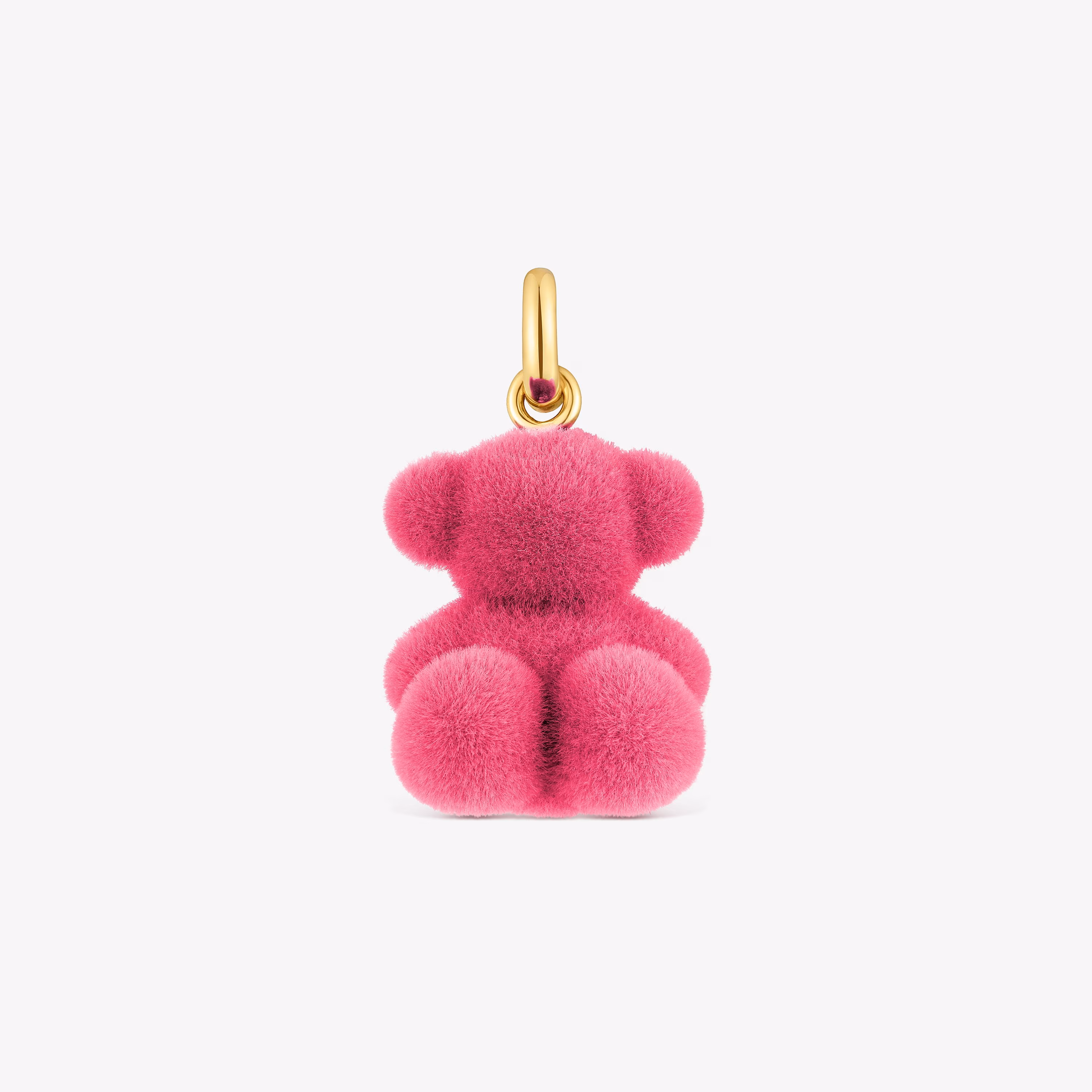 Colgante oso velvet en color rosa con baño de oro 18 kt sobre plata Bold Bear