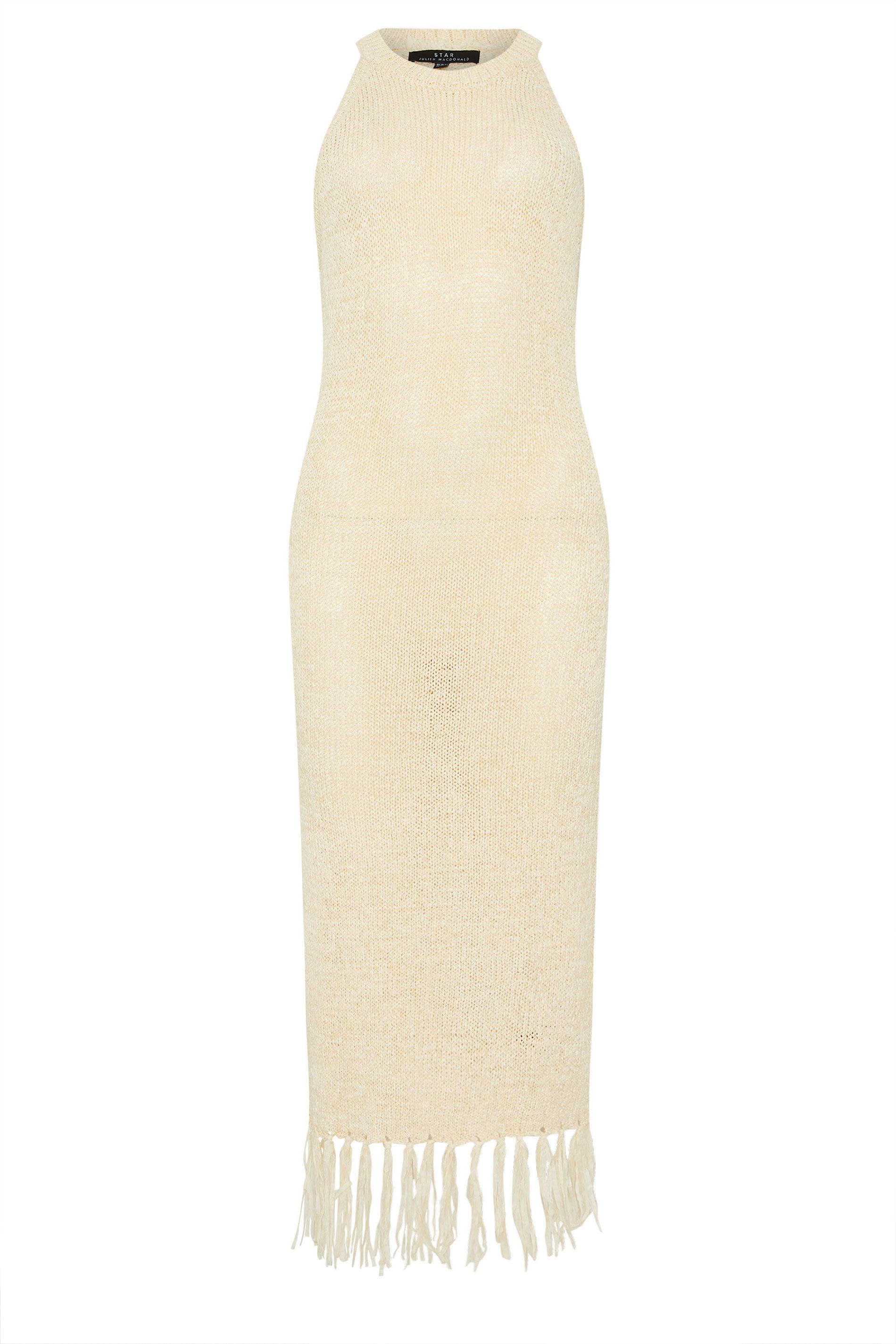 Star by Julien Macdonald Knitted Tassel Trim Midaxi Dress