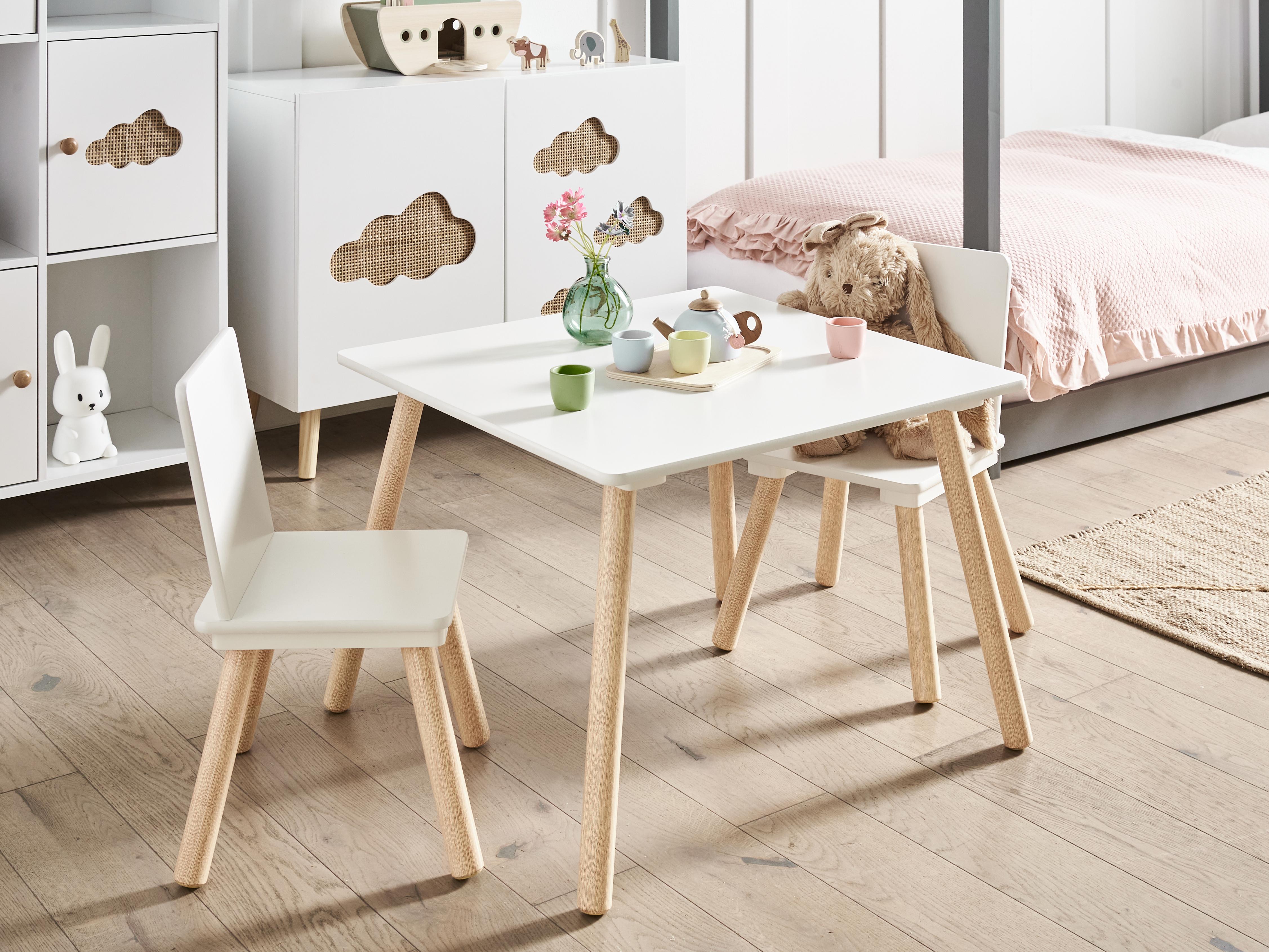 Kids Table with Chairs WRINGLEY White