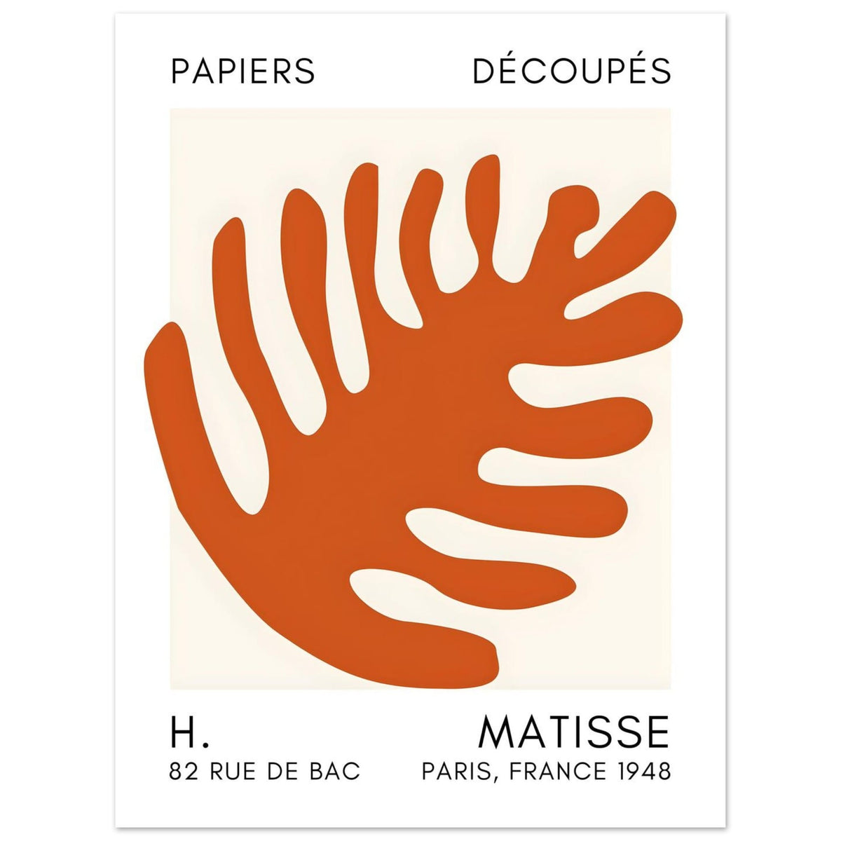 Artfulprints Poster Matisse – Coral bloom orange  - 30x40 cm - Oranje