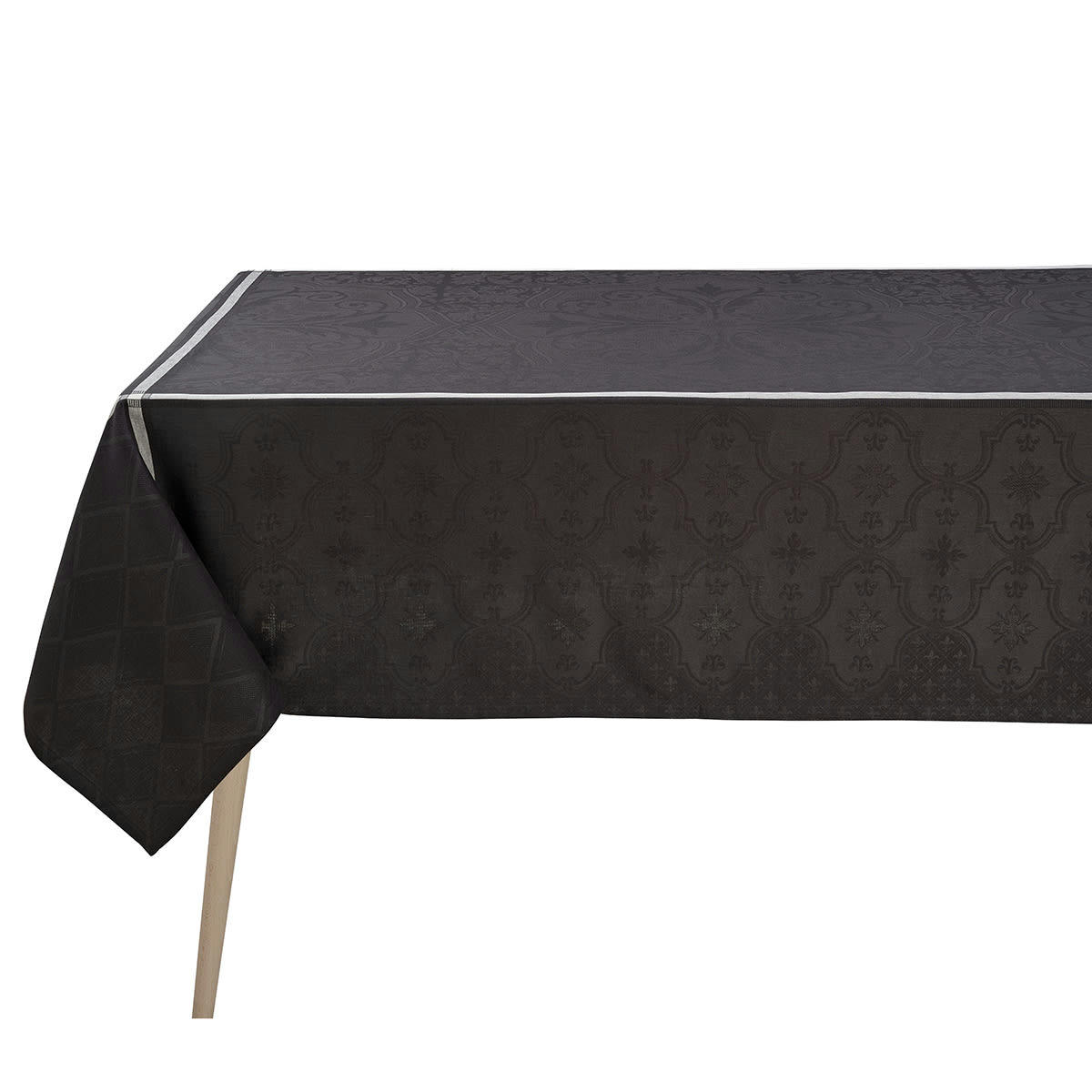 ARMOIRIES - Nappe en lin jais 175 x 175