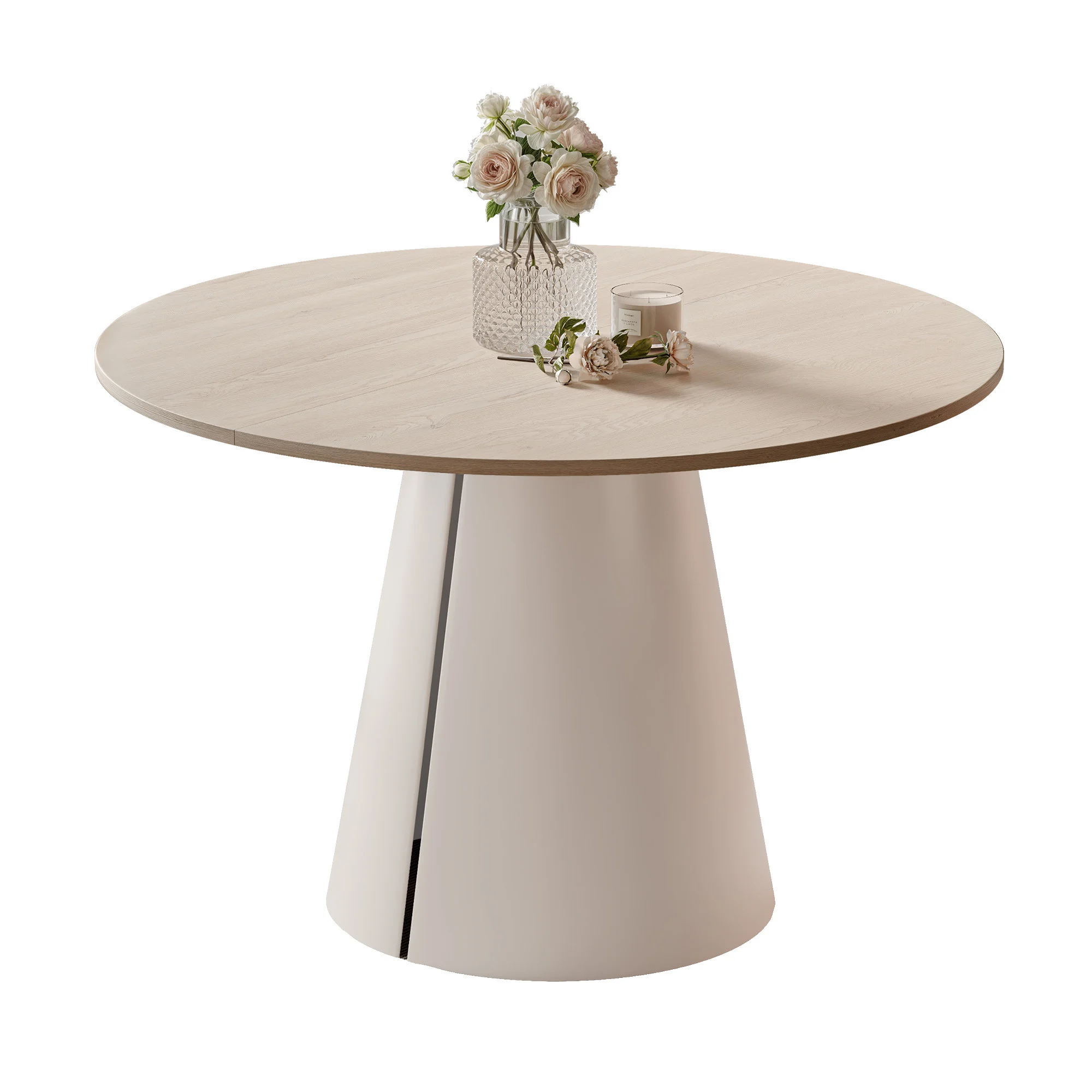 Stół BASE okrągły stół rozkładany 100 cm, nowoczesny design