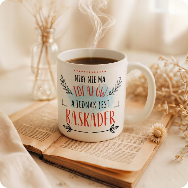Kubek Dla Kaskadera na Prezent z Nadrukiem ze Zdjęciem 330 ml PoliDraw