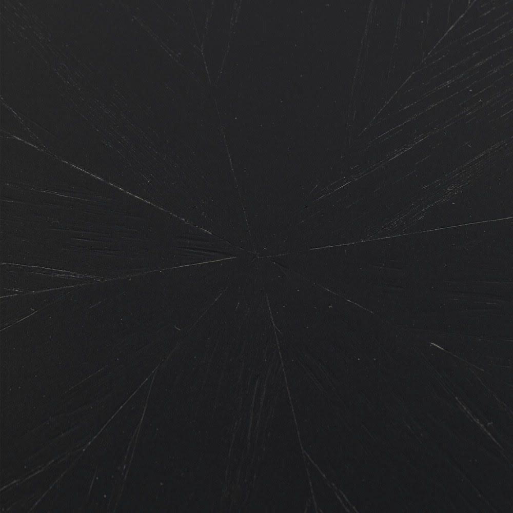 FABIO - Table à manger ronde en bois D120cm noir