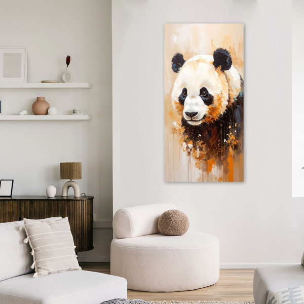 Feeby Obraz nowoczesny do salonu biura, Panda Zwierzę jak Malowany 40x80