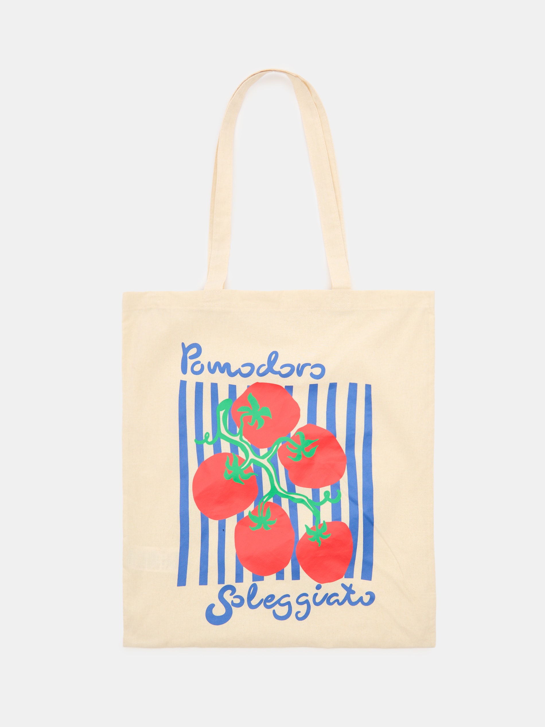 Materiałowa torba shopper z nadrukiem w pomidory