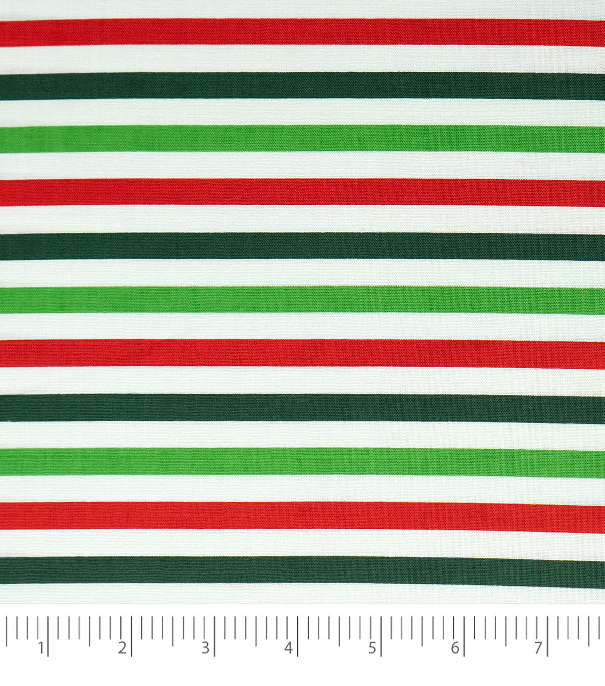 Singer Green & Red Stripes Christmas Cotton Fabric