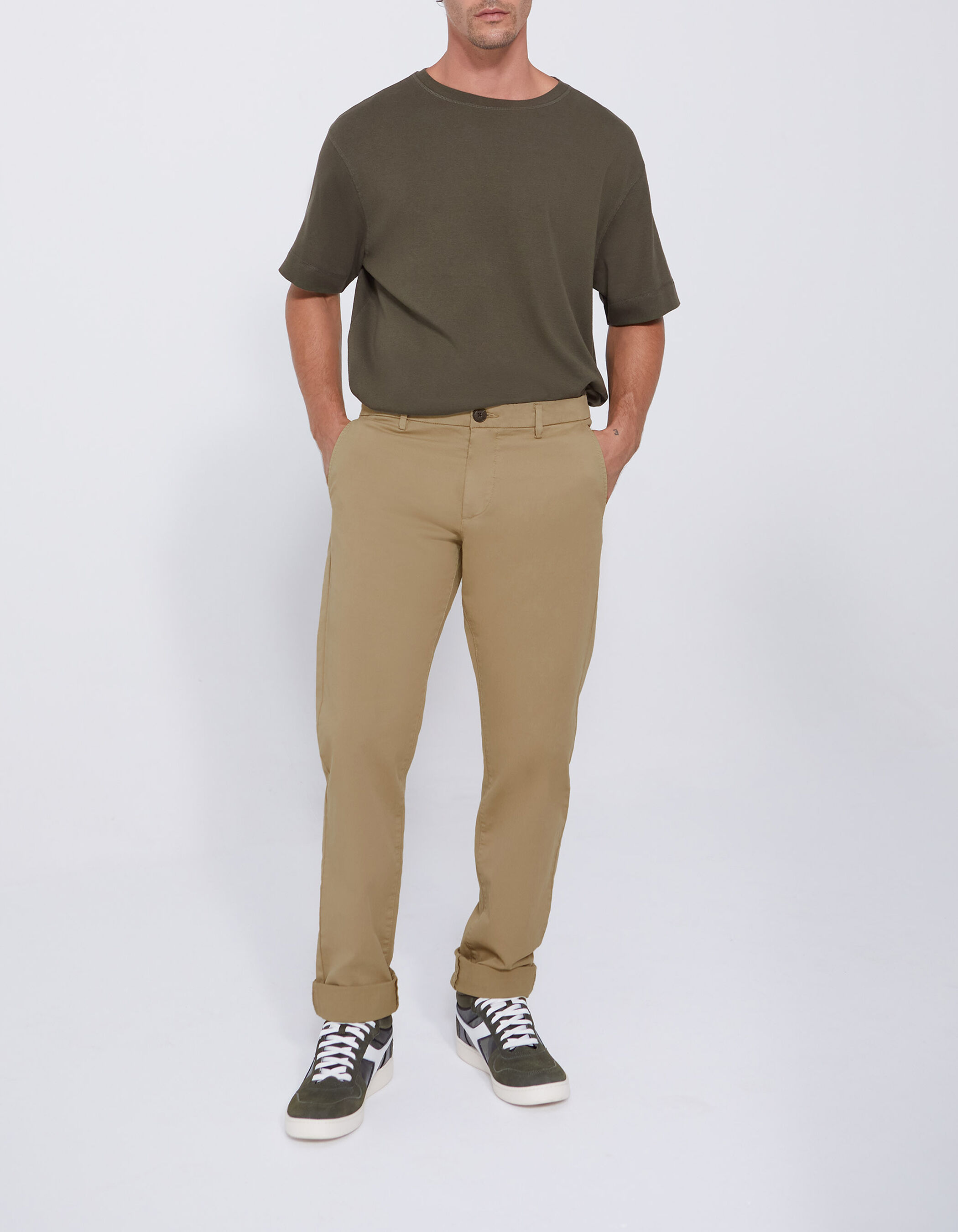Pantalon chino SLIM kaki Homme