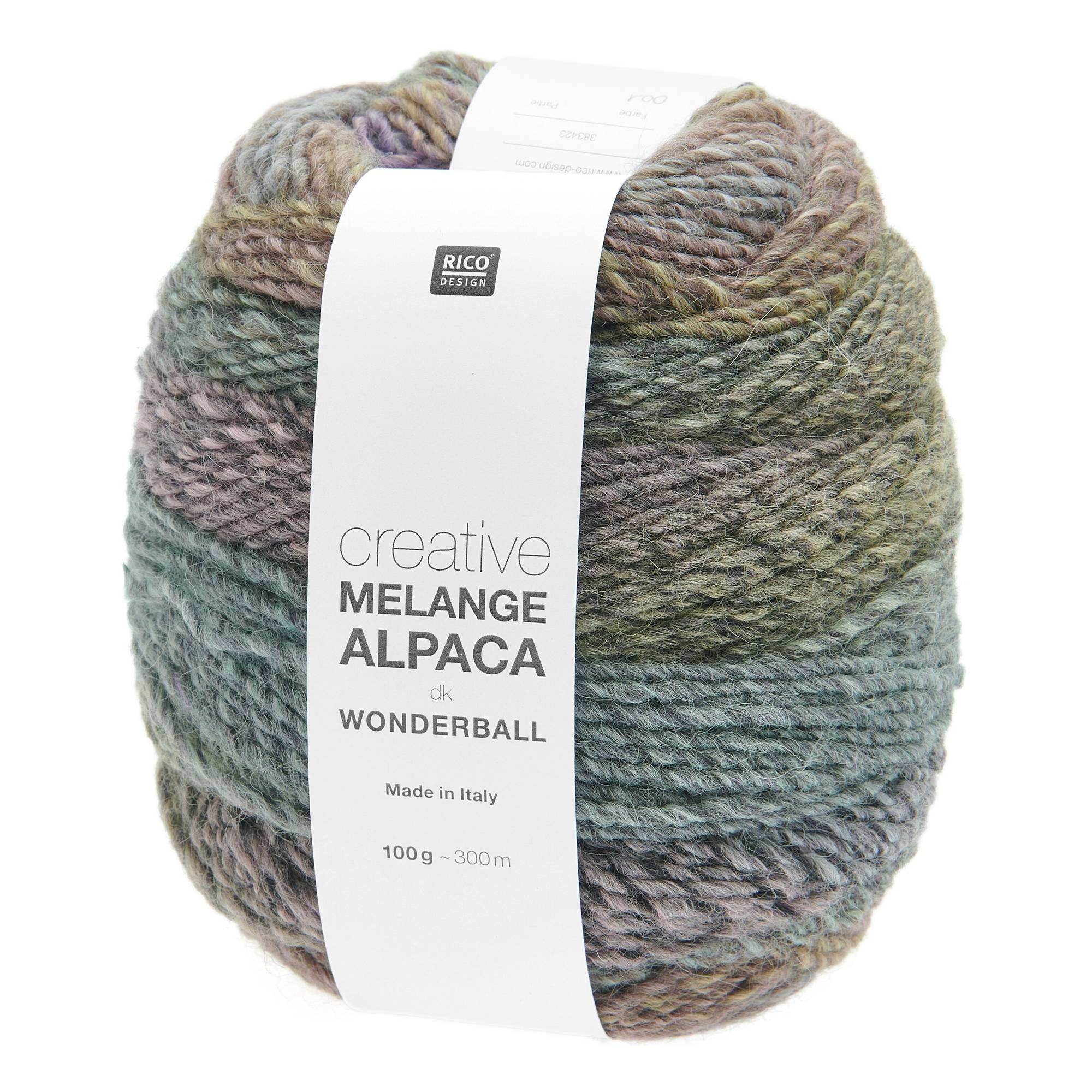 Rico Creative Pastel Melange Alpaca Wonderball DK 100g