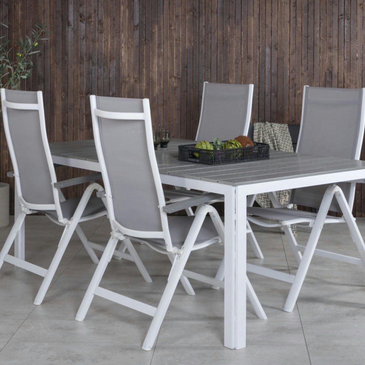 NAIS - Table de jardin 197x100cm en aluminium