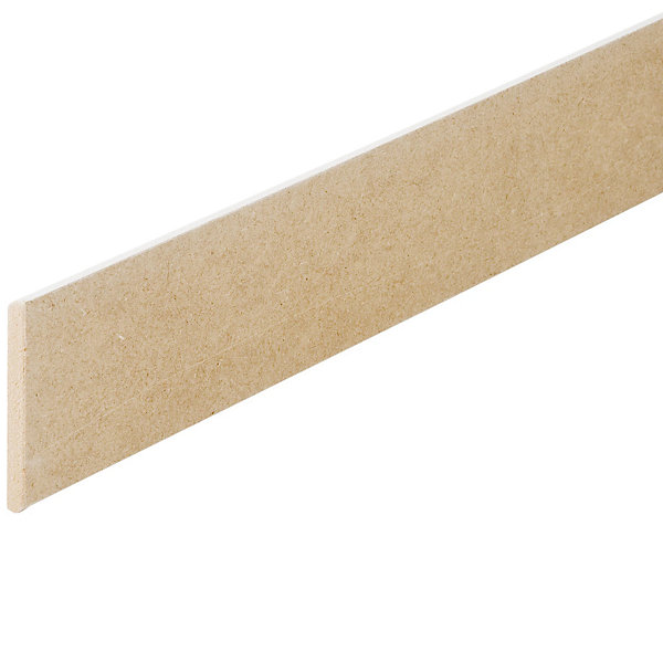 Lot de 5 Plinthes MDF prépeinte blanc 2400 x 70 x 10 mm