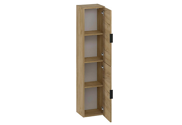 Colonne de salle de bain LYO 2 portes 140x30x27 cm chêne T-BATH
