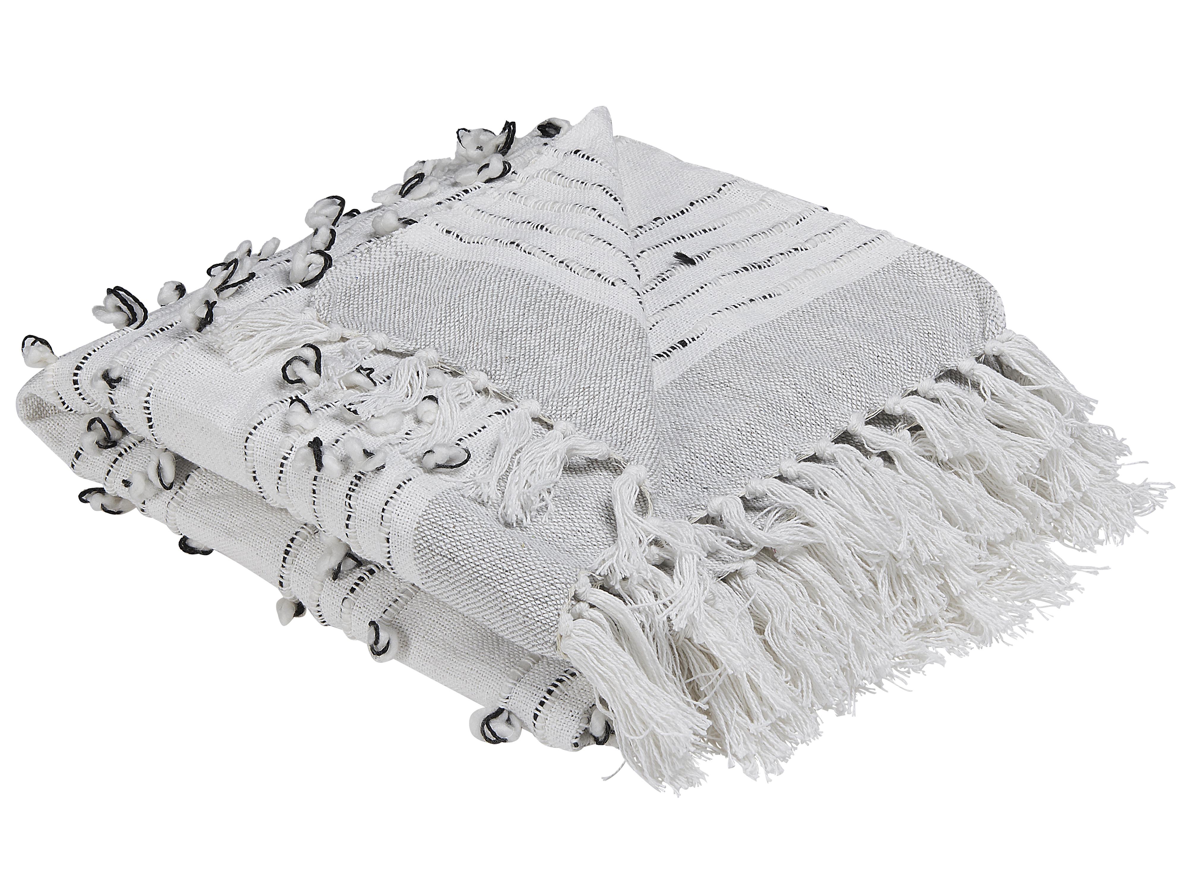 Blanket YAMALAK Fabric 130 x 150 cm Light Grey