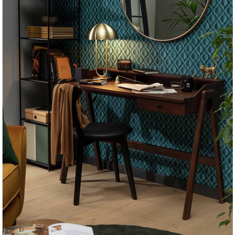 Habitat Ewell 1 Drawer Desk - Walnut