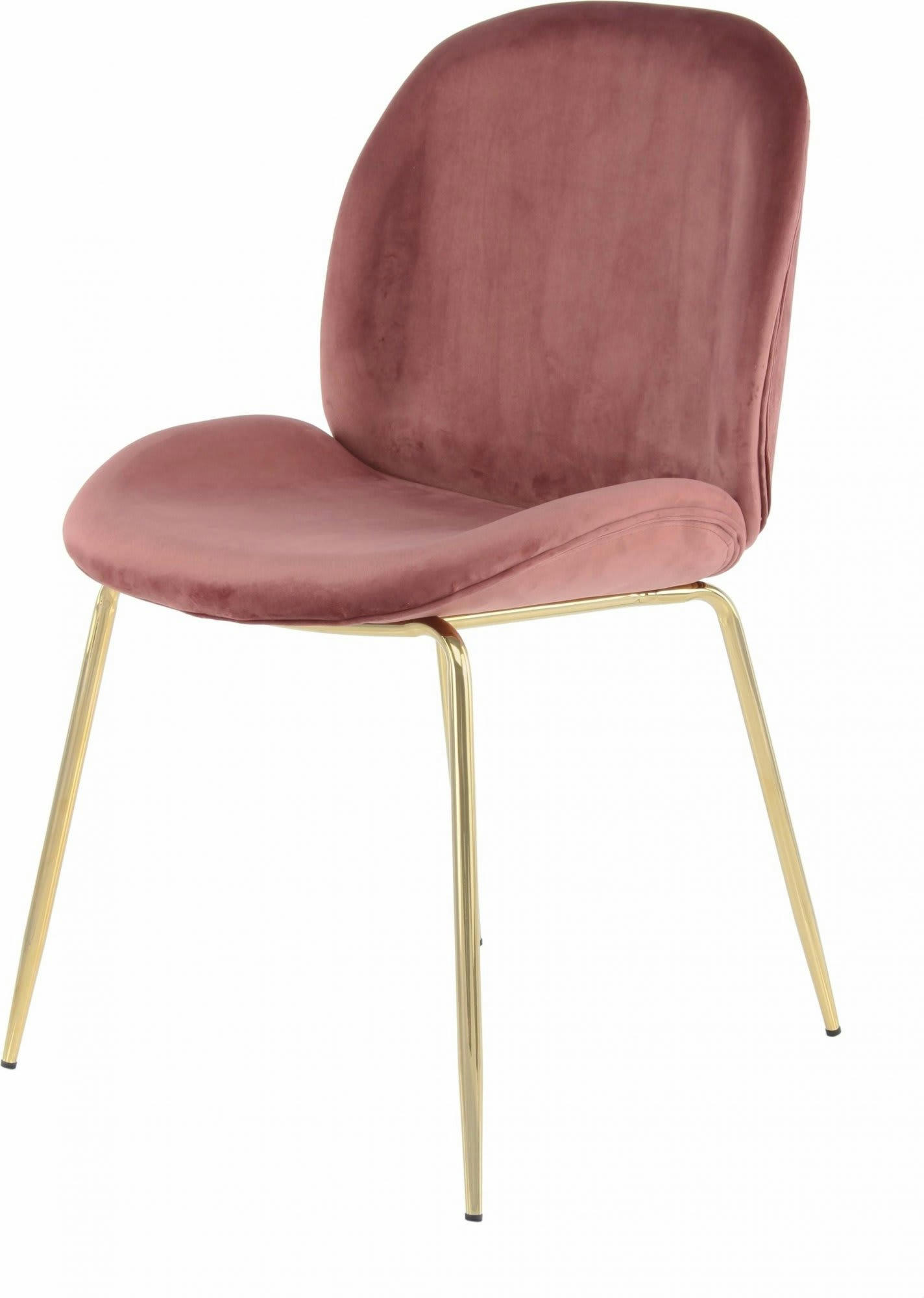 CHARLIZE - Chaise Velours Rose H. assise 47 cm