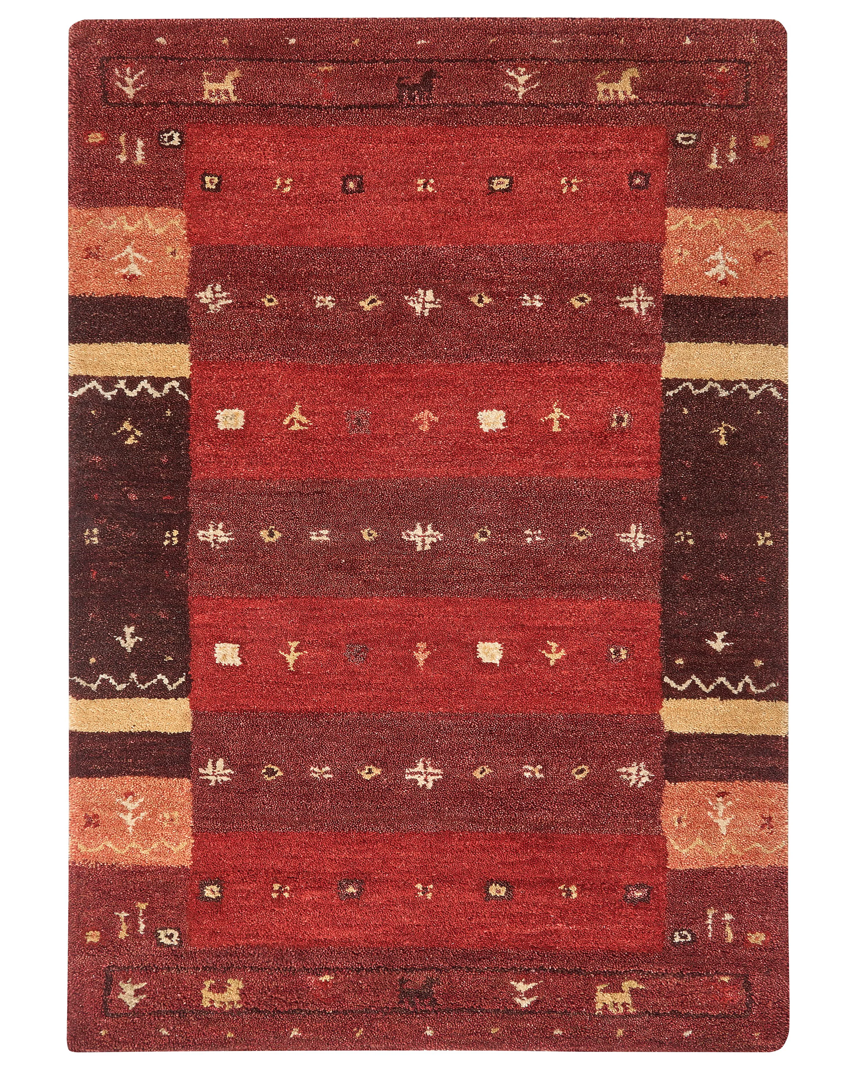 Rug SINANLI Multicolour 140 x 200 cm Wool Gabbeh