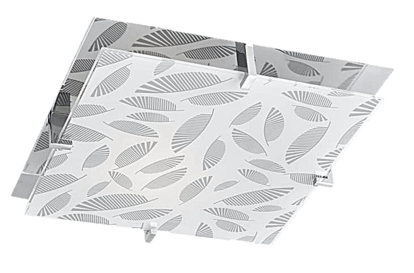 Plafonchromowany biały kwadratowy 8cm FIKUS 1xE27x40W IP20 Candellux