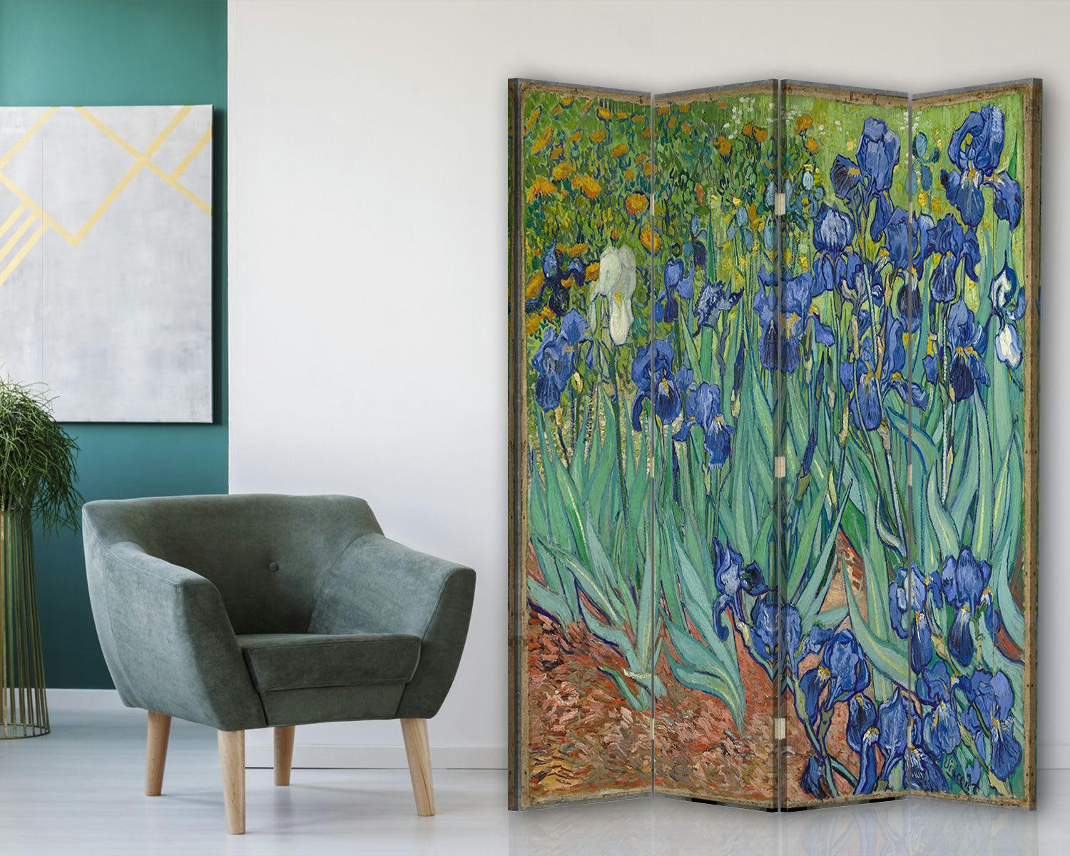 - Paravent - Cloison Iris - Vincent Van Gogh cm 145x170 (4 volets)