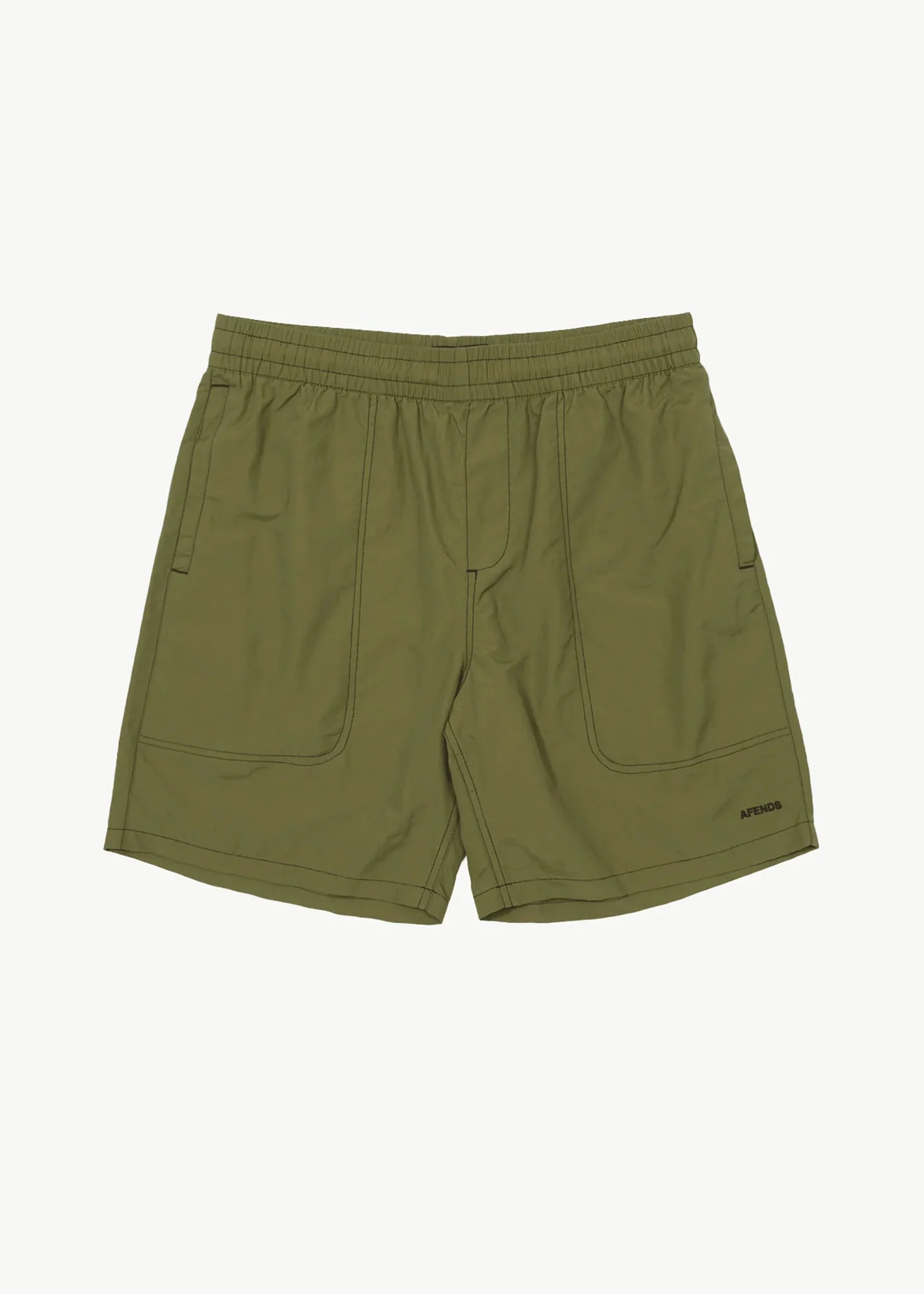 AFENDS Mens Baywatch - Swim Short 18 - Military